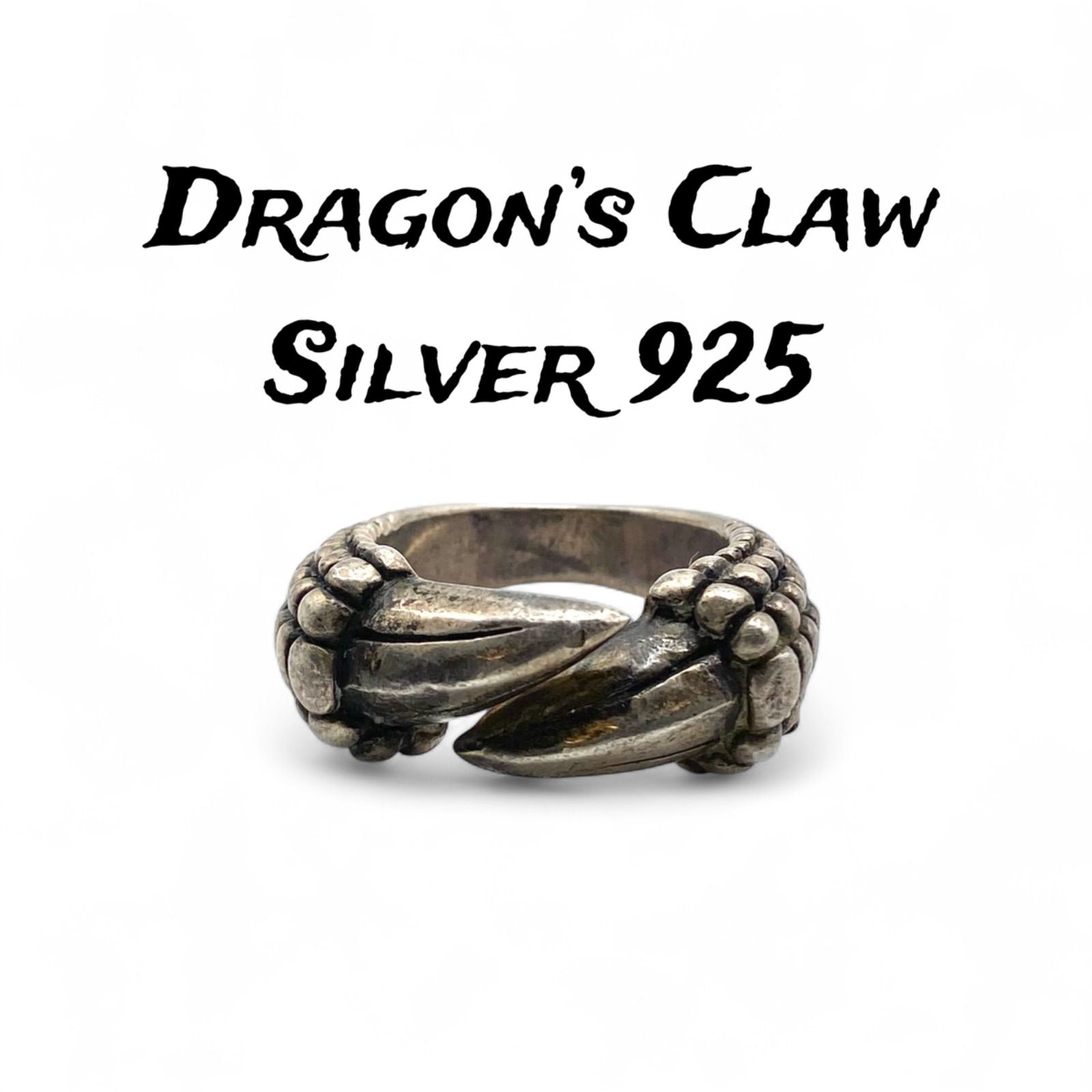 圧巻の迫力】鉤爪 Silver 925 刻印 80s Vintage Ring シルバー 
