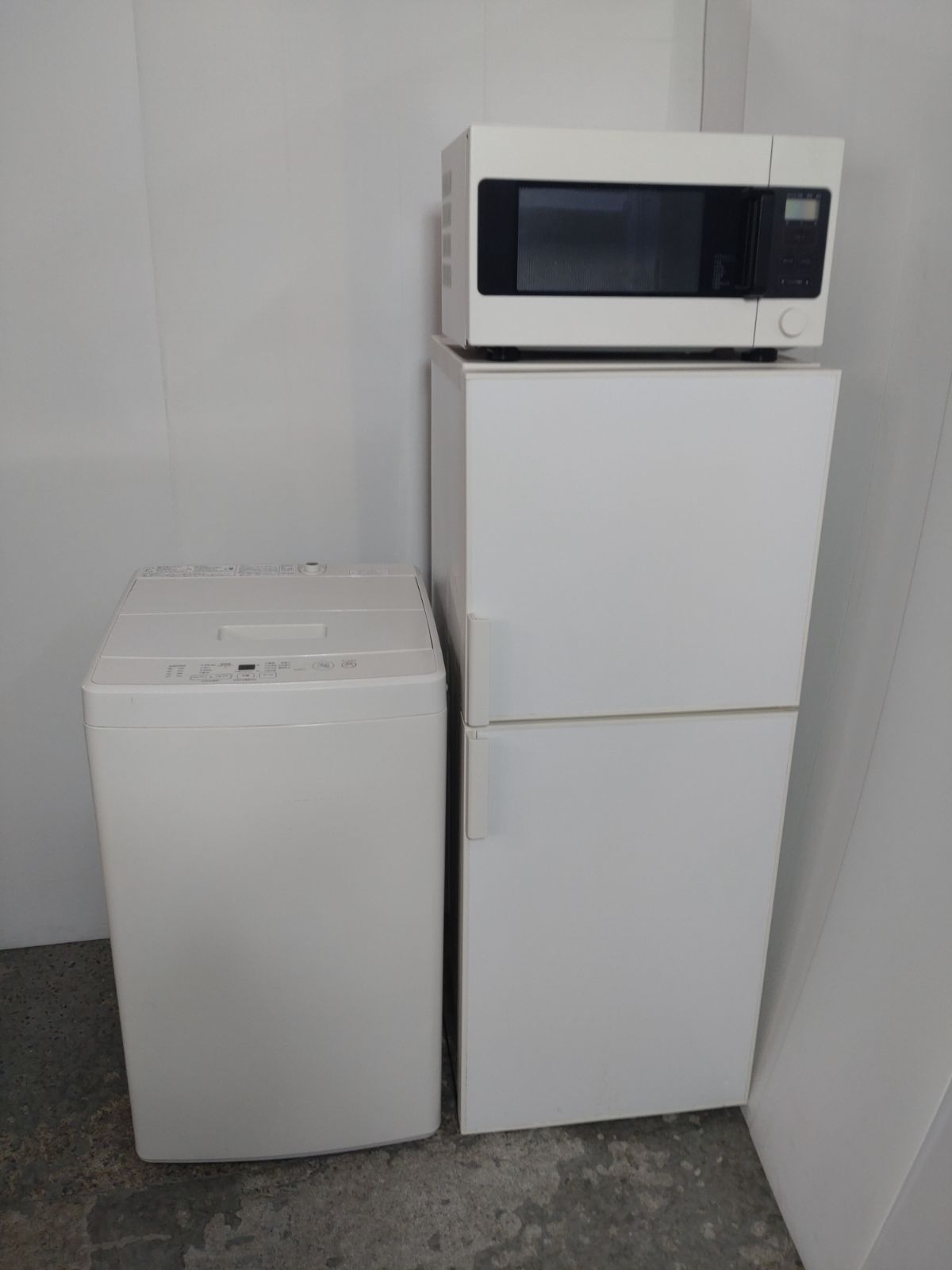 無印良品 冷蔵庫洗濯機電子レンジ ホワイトハンドル シンプルデザイン  
