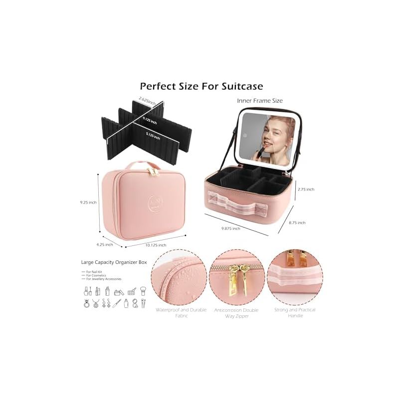 MOMIRAメイクボックス : MOMIRA 鏡付きメイクボックス 化粧品収納ボックス