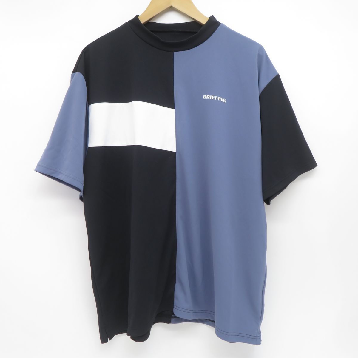 ♥ BRIEFING ブリーフィング CR MENS PATCHWORK HIGH NECK RELAXED FIT ハイネックシャツ ゴルフウェア BRG231M25 XLサイズ