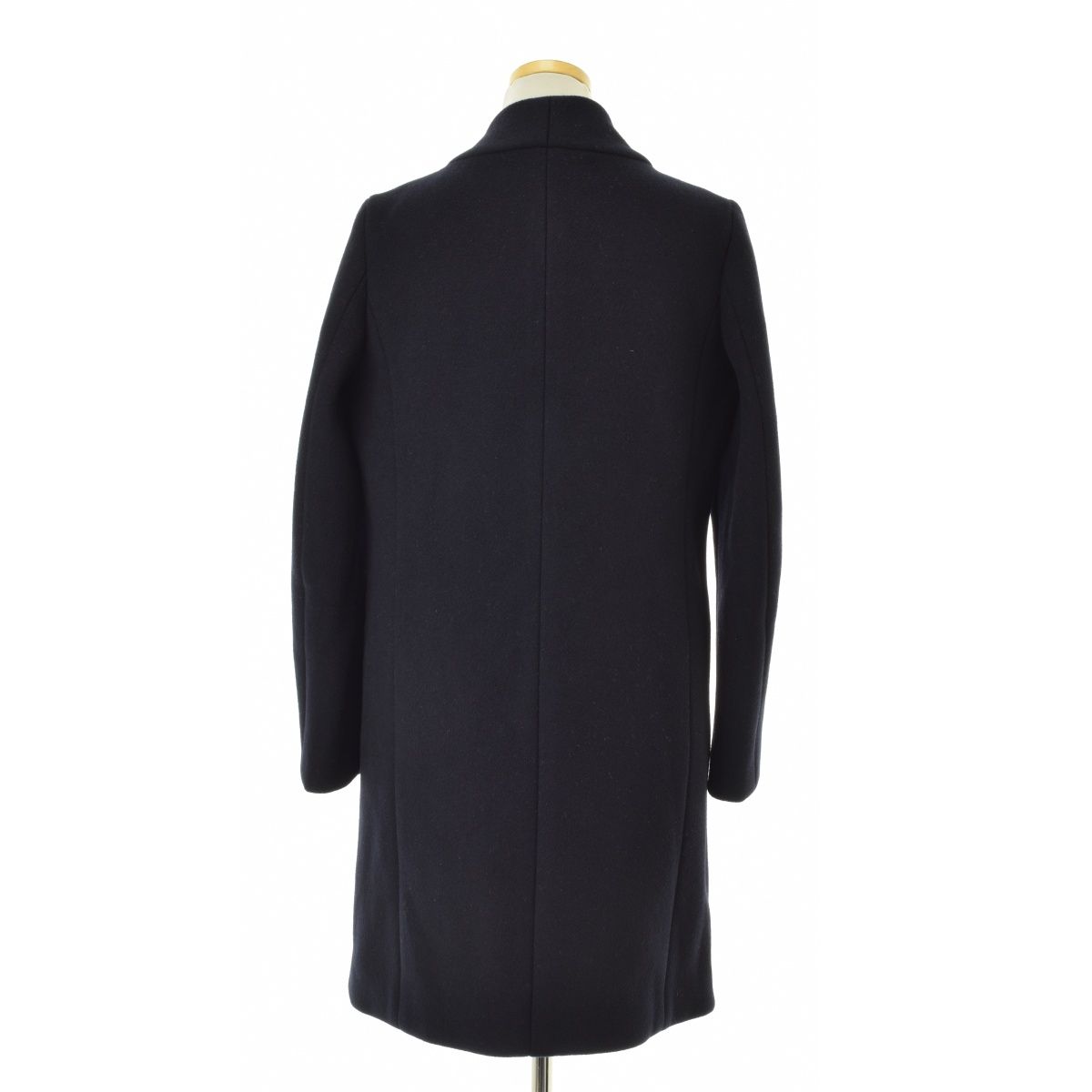 HYKE ノーカラーウールコート HYKE ハイク ノーカラーメルトン ウール