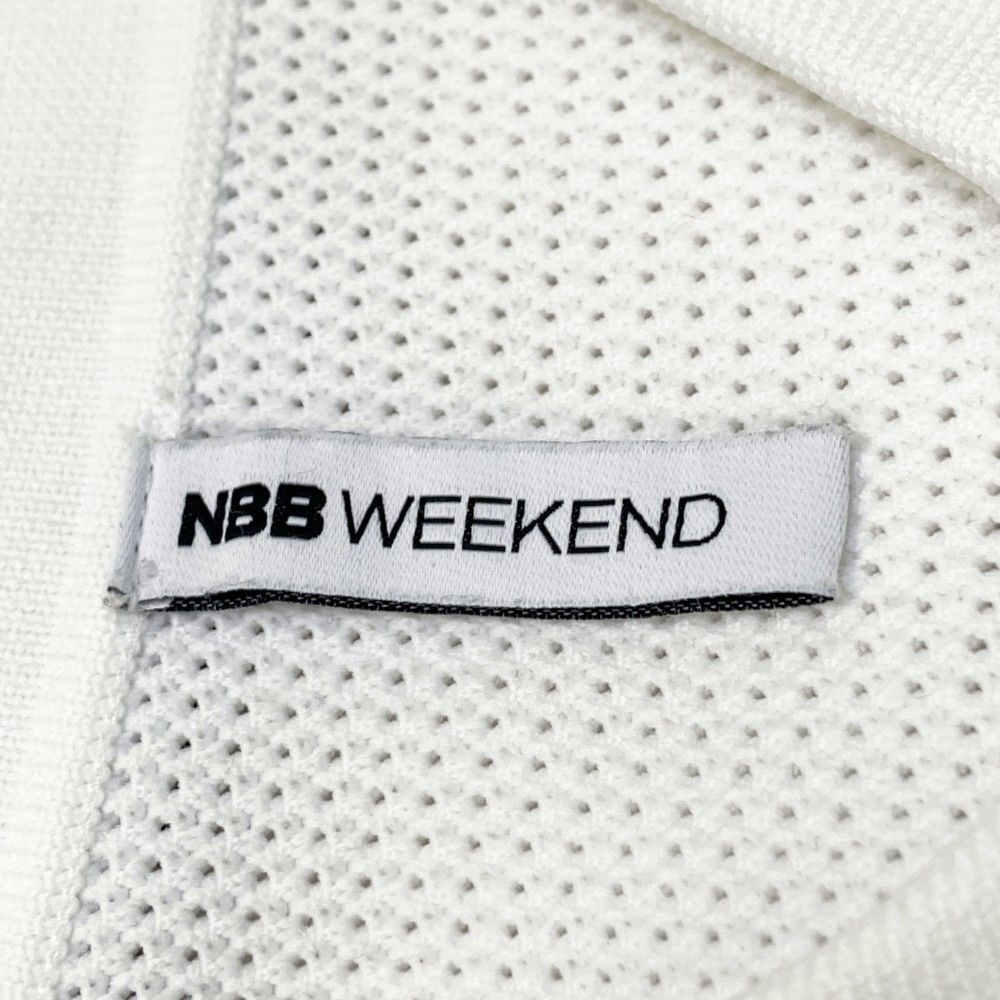 サイズ：1 NBB WEEKEND エヌビービーウィークエンド 2023年 半袖ポロシャツ メッシュ  ホワイト系 [240101440063] ゴルフウェア レディース ストスト サイズ：1 NBB WEEKEND エヌビービーウィークエンド 2023年 半袖