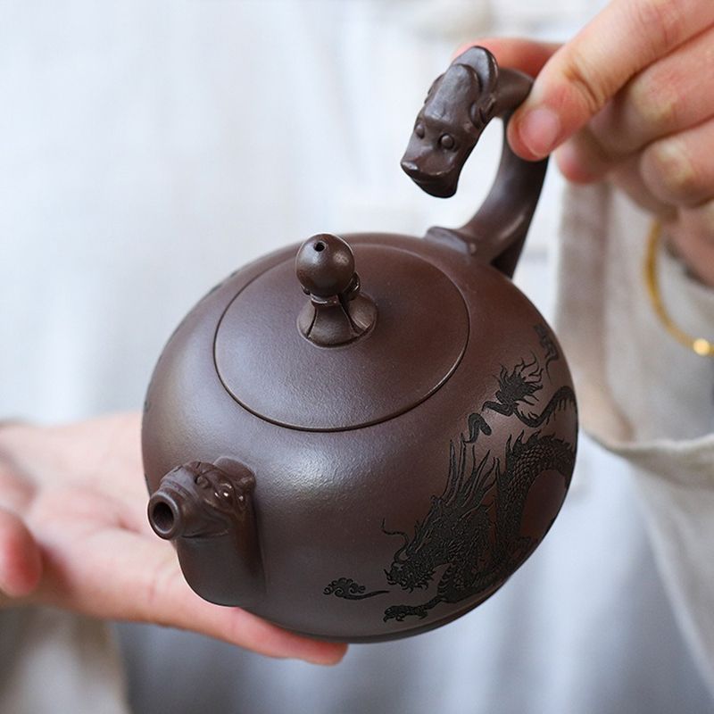 茶壷 急須 紫砂壺 ティーポット 常滑焼 紫砂茶器 唐物紫泥急須 紫砂壺急須 煎茶器 茶道具 手作り 手描き急須 極細工 朱泥紫砂 在銘 zsh107  0269 - メルカリ