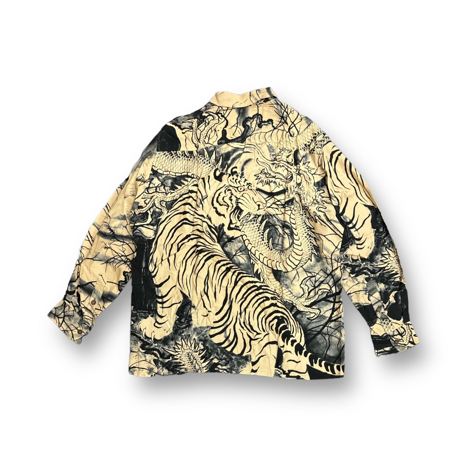 定価47300円 WACKO MARIA × TIM LEHI 22AW L/S HAWAIIAN SHIRT ロングスリーブハワイアンシャツ トラ  虎 タイガー ワコマリア ティムリーハイ コラボ 22FW-WMS-HI04 ベージュ L 62644A6 - メルカリ