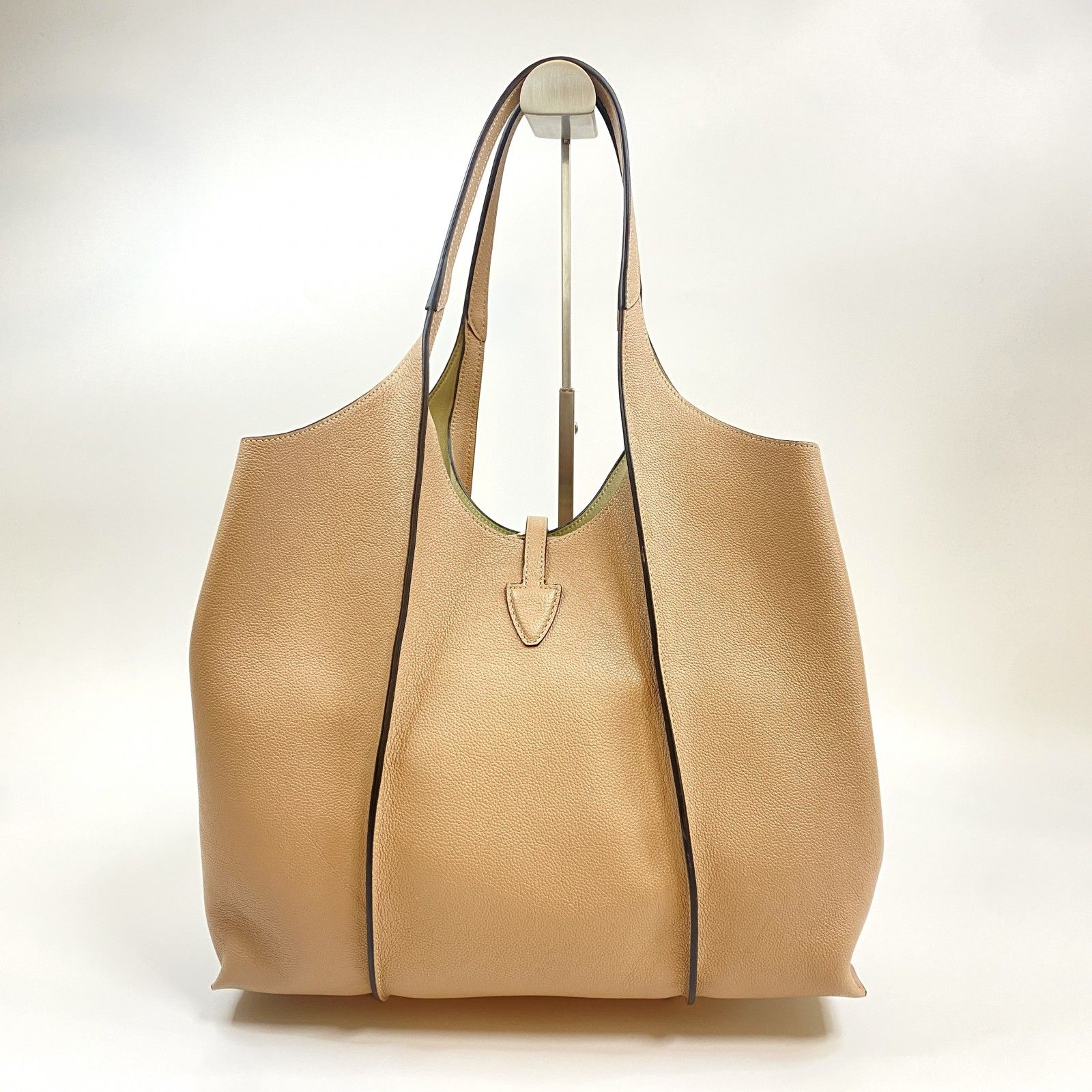 美品✨TODS タイムレス　トートバッグ　グレージュ　ポーチ付き XBWTSBA0300Q8EC404-11.jpg