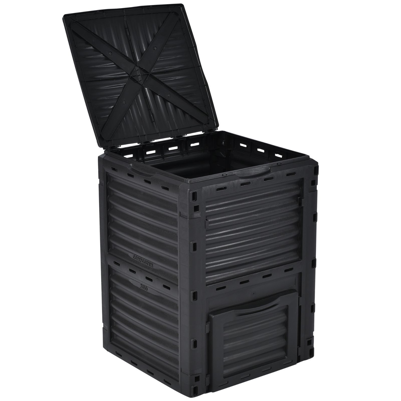 250L 大容量 家庭用コンポスター｜屋外 堆肥製造器｜園芸シート付き 生ごみ 落ち葉処理｜おしゃれデザイン PP294978AAA