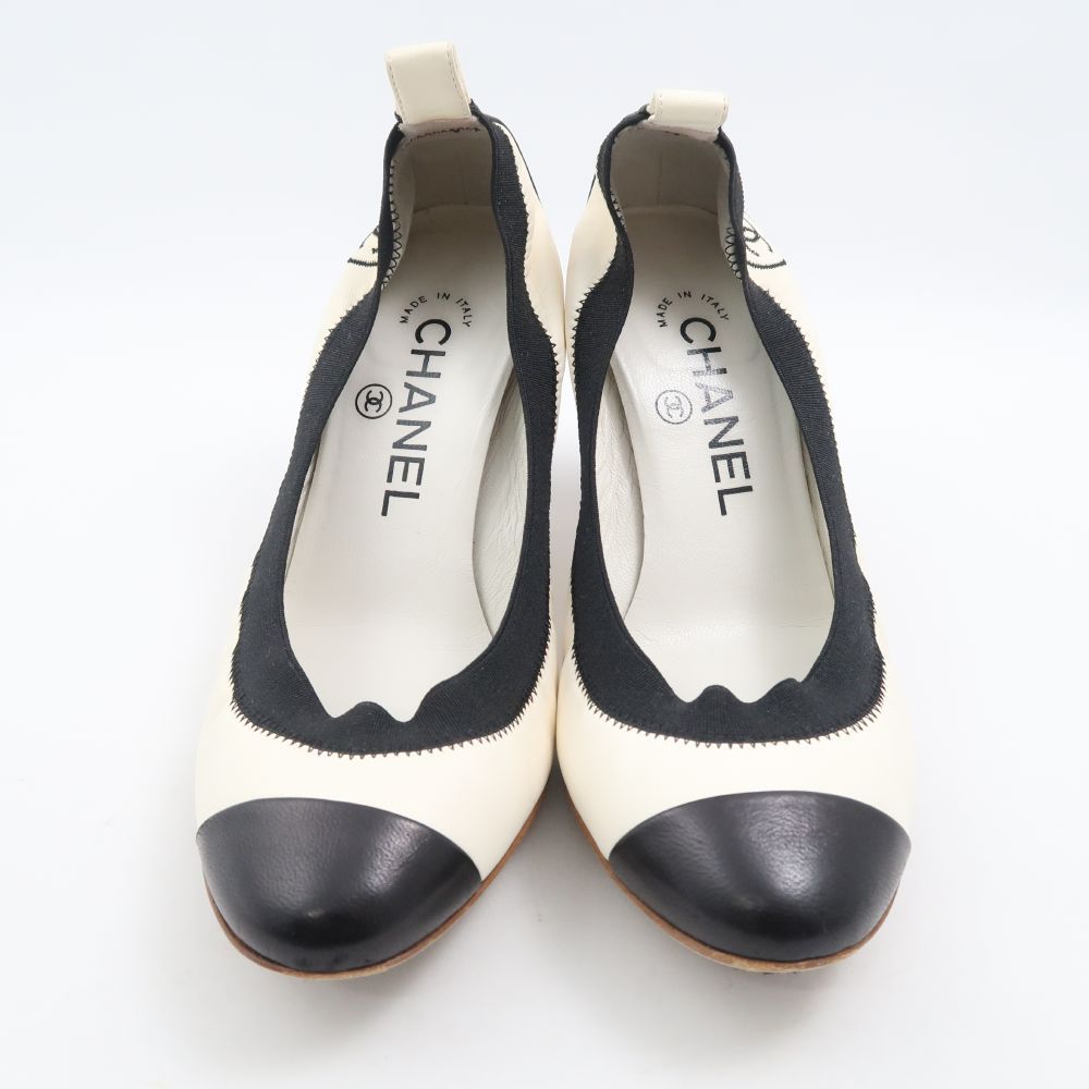 CHANEL シャネル パンプス 1点 35 1/2C 22.5 白×ブラック CHANEL シャネル パンプス 1点 35 1/2C 22.5 白×ブラック