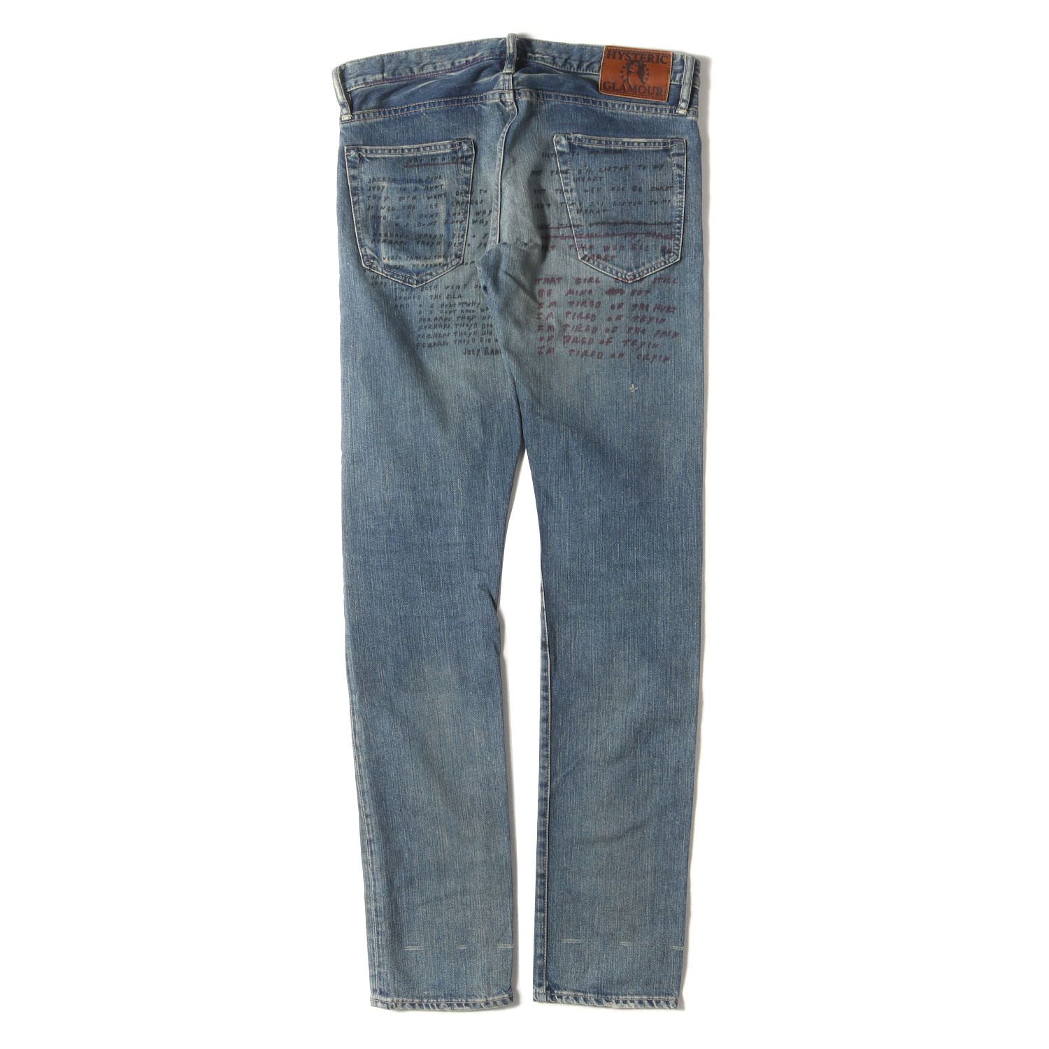 HYSTERIC GLAMOUR ヒステリックグラマー パンツ サイズ:32 00s RAMONES ストレッチ スキニー デニムパンツ (4AP-2653) / ボタンフライ インディゴ 日本製 ボトムス ジーンズ ジーパン【メンズ】【中古】 HYSTERIC GLAMOUR ヒステリックグラマー パンツ サイズ:32 00s RAMONES