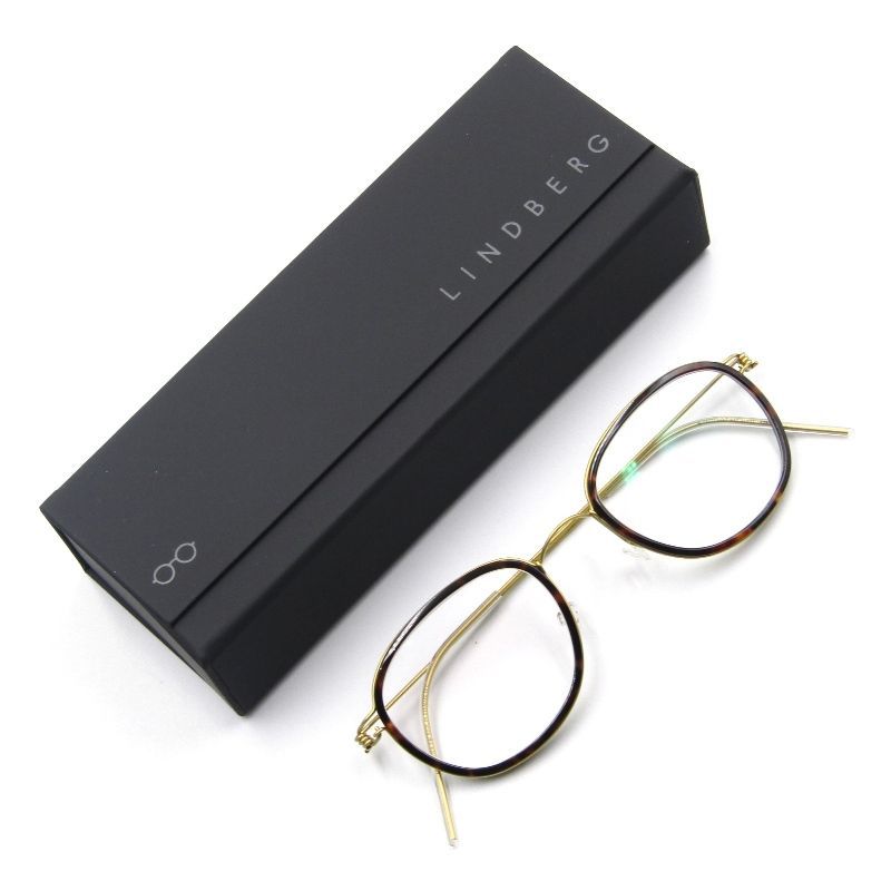 LINDBERG リンドバーグ メガネフレーム Rim MAX デンマーク製 マックス ウェリントン GT|K25 ゴールド|デミブラウン65007691