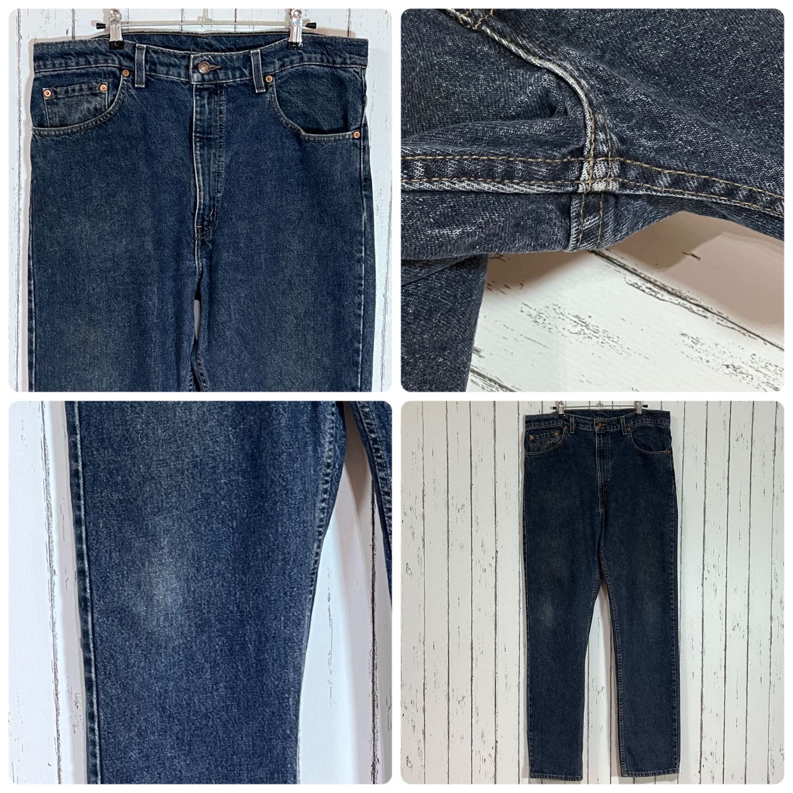 美品 90s USA製 levi's 505 濃紺 w30 デニム ジーンズ 1990年製 USA製 リーバイス505 濃紺 ジーンズ W36 ジーパン
