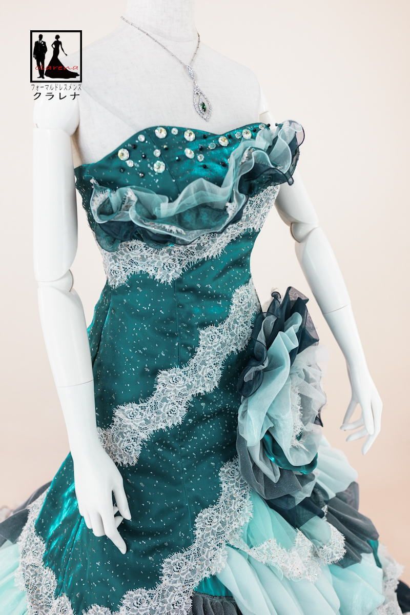 フォーマルドレス》購入 クラレナの ネックレス イヤリング付き Rouge  