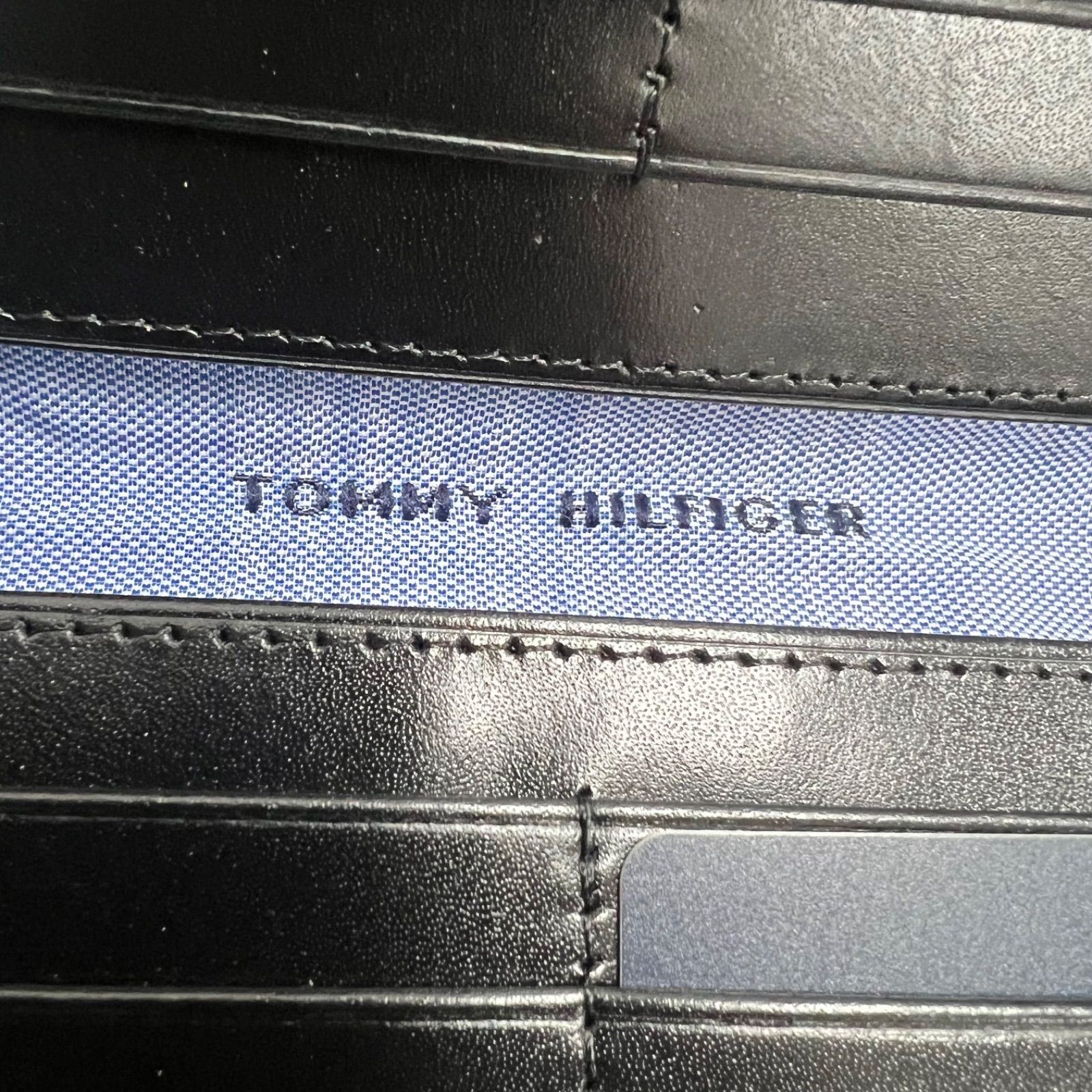未使用】TOMMY HILFIGER トミーヒルフィガー 長財布 レザー 黒