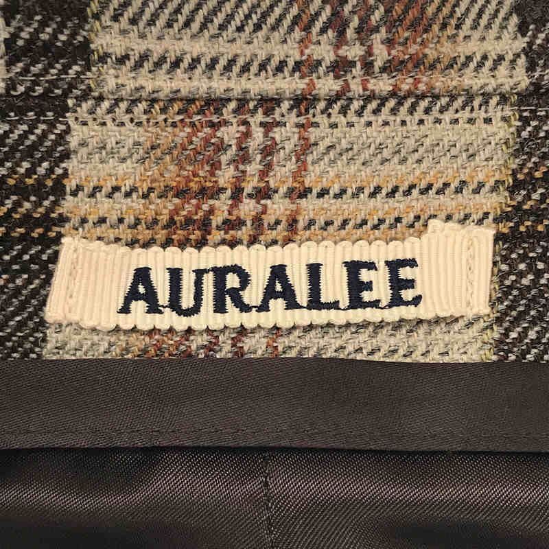 AURALEE / オーラリー | 2019AW | ダブルフェイス チェック ステンカラーコート | 3 | ブラウンチェック | メンズ -  メルカリ