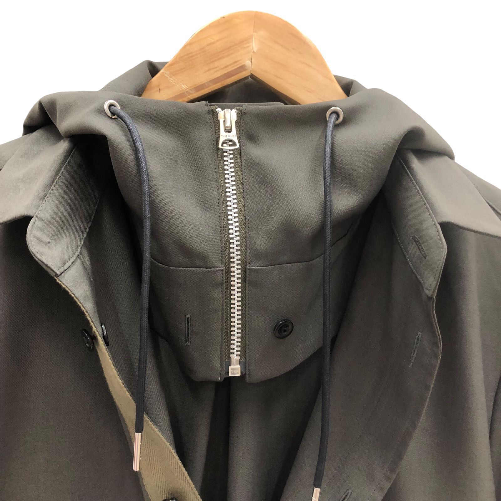 国内より1WEEK【sacai】Suiting Hoodie 67.sacai Suiting Hoodie 【店舗併売品】 - メルカリ