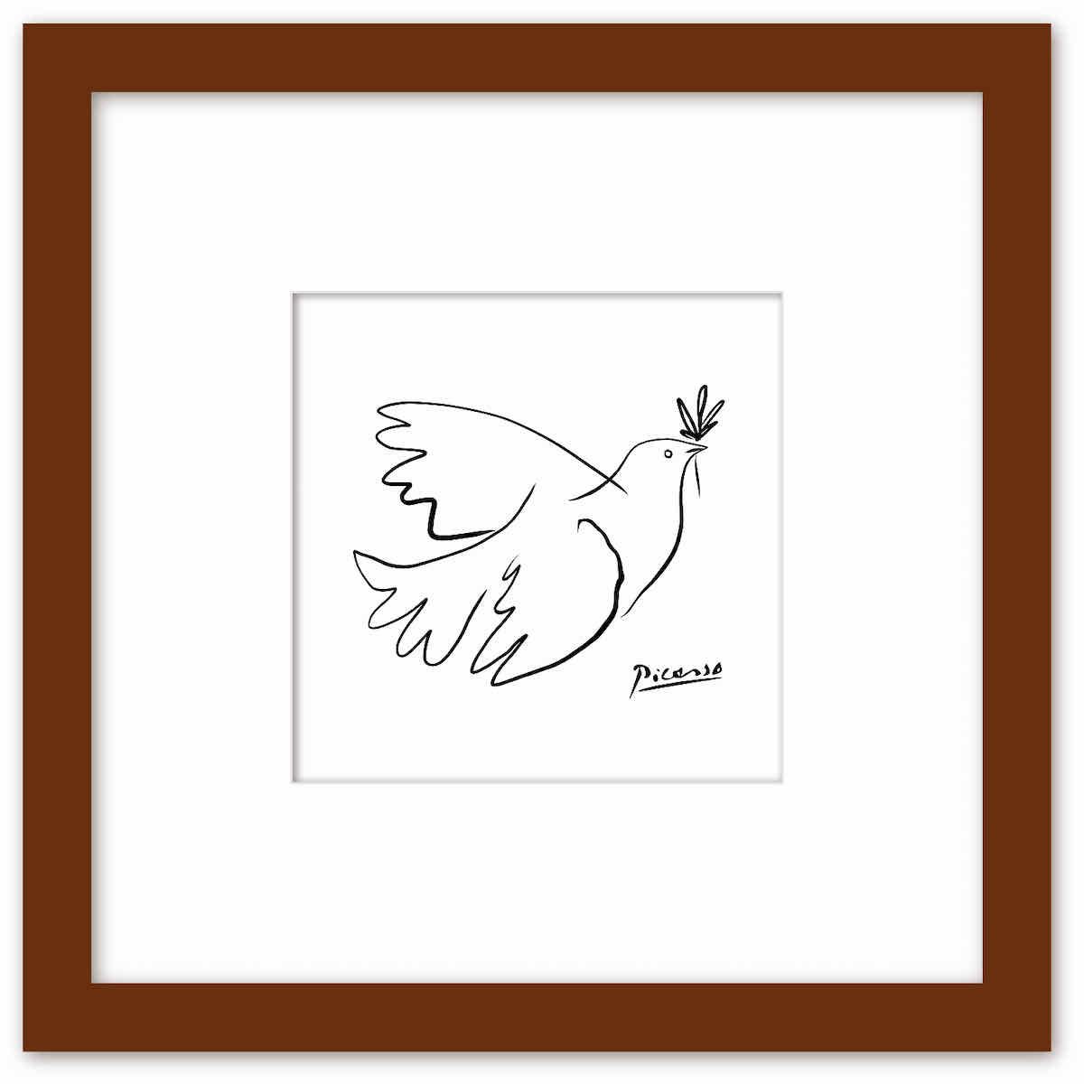 名画 ラインアート パブロ・ピカソ 署名入り ル・イブー（フクロウ