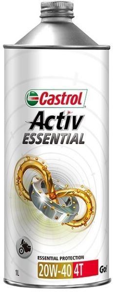 カストロール(Castrol) 4サイクル エンジンオイル アクティブ エッセンシャル 1L 20W-40 鉱物油 入数：1缶 2輪 - メルカリ