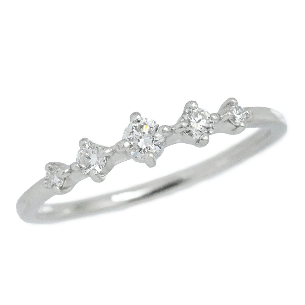 ete ダイヤモンド クロス リング 9号 プラチナム エテ ETE PT900 プラチナ ダイヤ0.14ct リング 指輪 サイズ9号