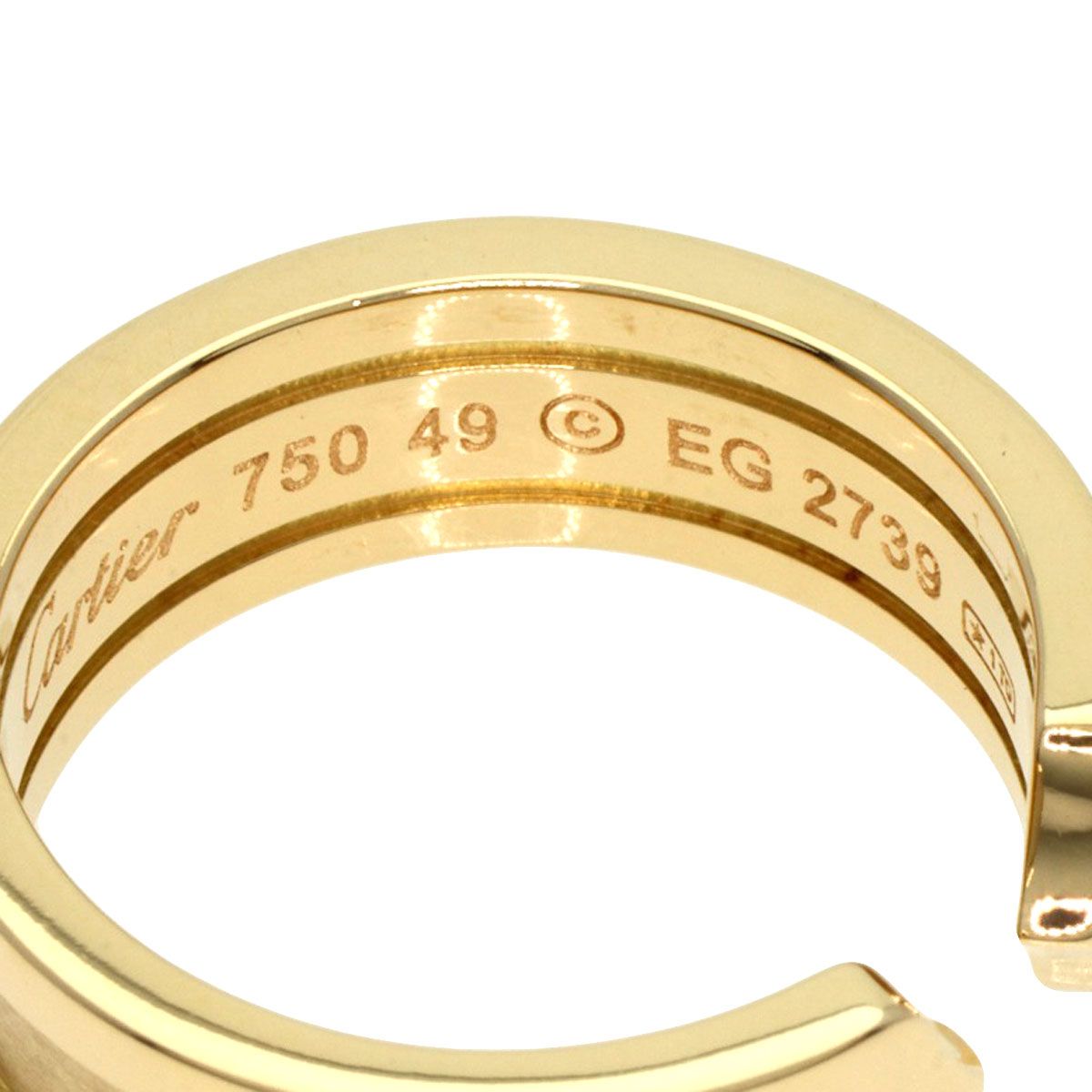 CARTIER カルティエ C2リング #49 リング・指輪 K18YG CARTIER カルティエ C2リング エッジダイヤモンド #50 メーカー