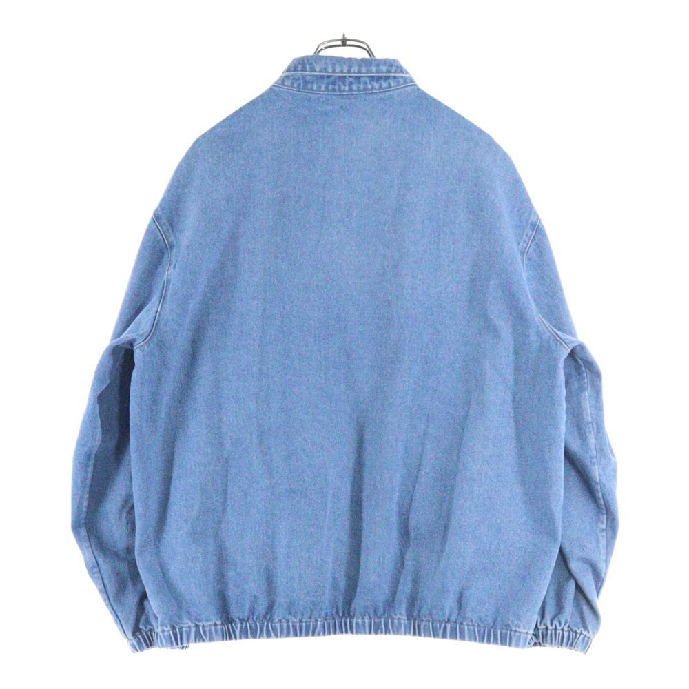 PRADA プラダ 23SS トライアングルロゴプレート ジップアップ デニム トラッカージャケット ゴールド金具 インディゴ GFB310