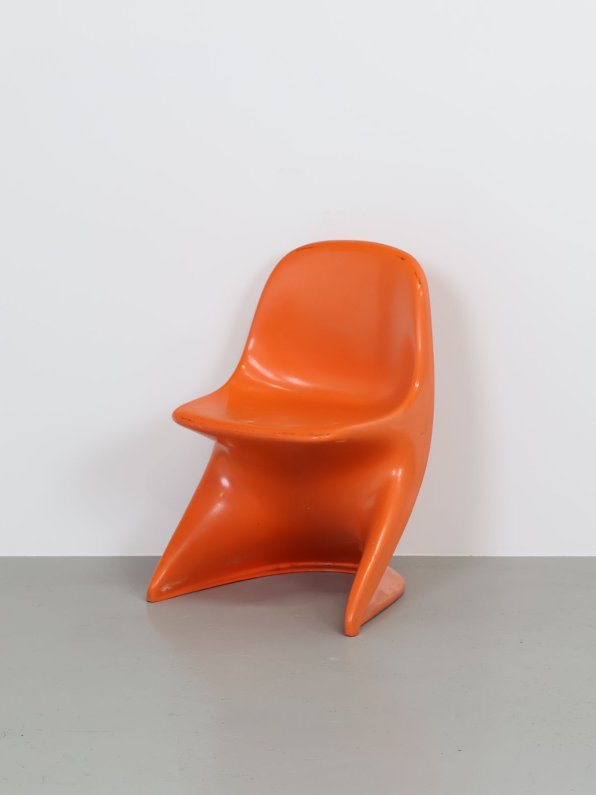 1970年代 Casala社製 Alexander Beggeデザイン オレンジプラスチック Casalino カサリーノ キッズチェア イス