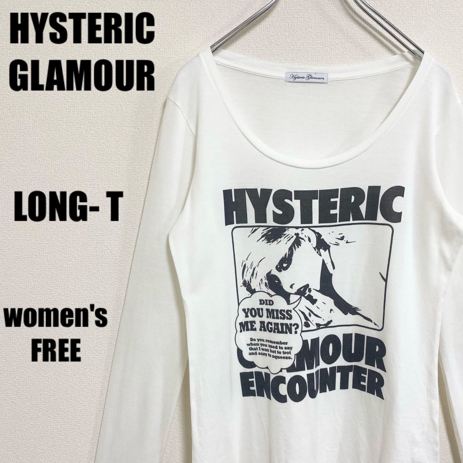 ヒステリックグラマー ロンT カットソー 白 ホワイト HYSTERIC GLAMOUR 