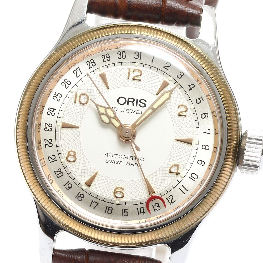 オリス ORIS 7400C ポインターデイト 自動巻き ボーイズ_910881