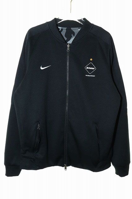 エフシー ルブリストル F.C.Real Bristol FCRB × NIKE WARM UP JACKET BLACK M 823118-010 ウォームアップ ジャケット リバーシブル カモフラ柄 ブラック ブランド古着ベクトル ●250521