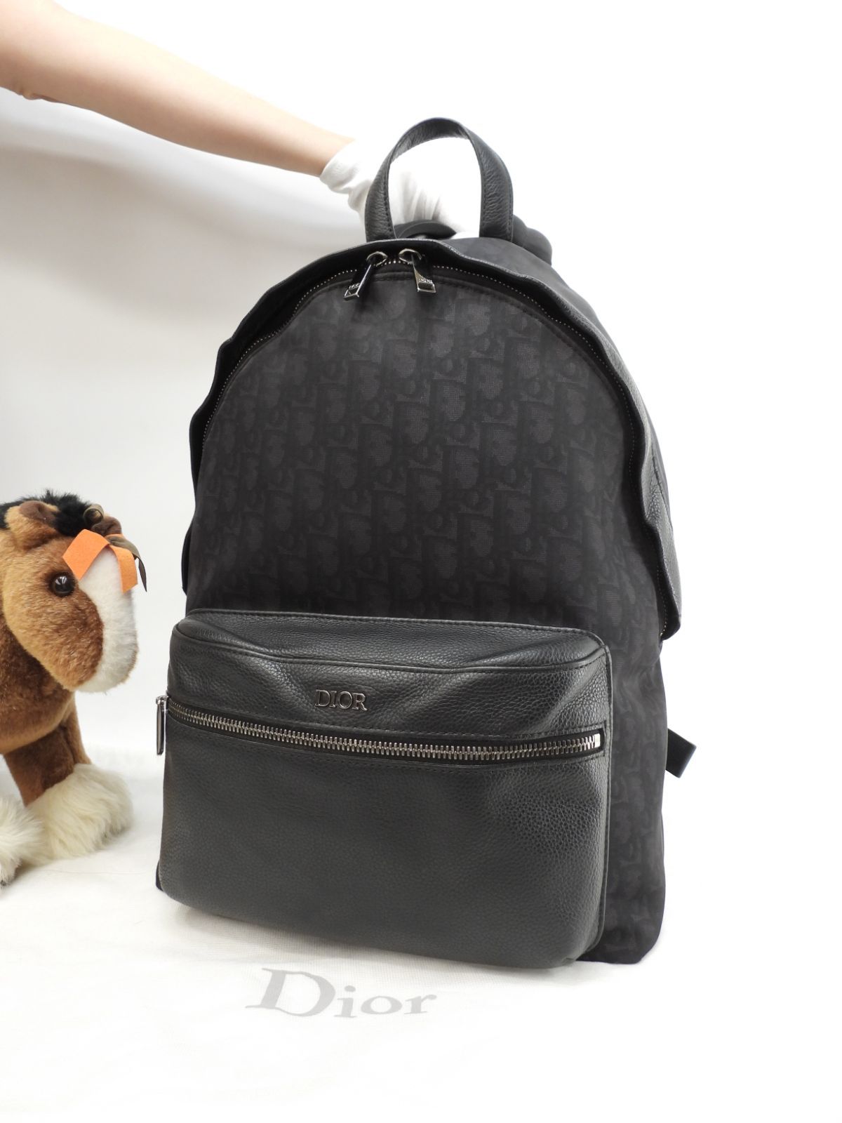 クリスチャンディオール バックパック Rider トロッター黒 リュック