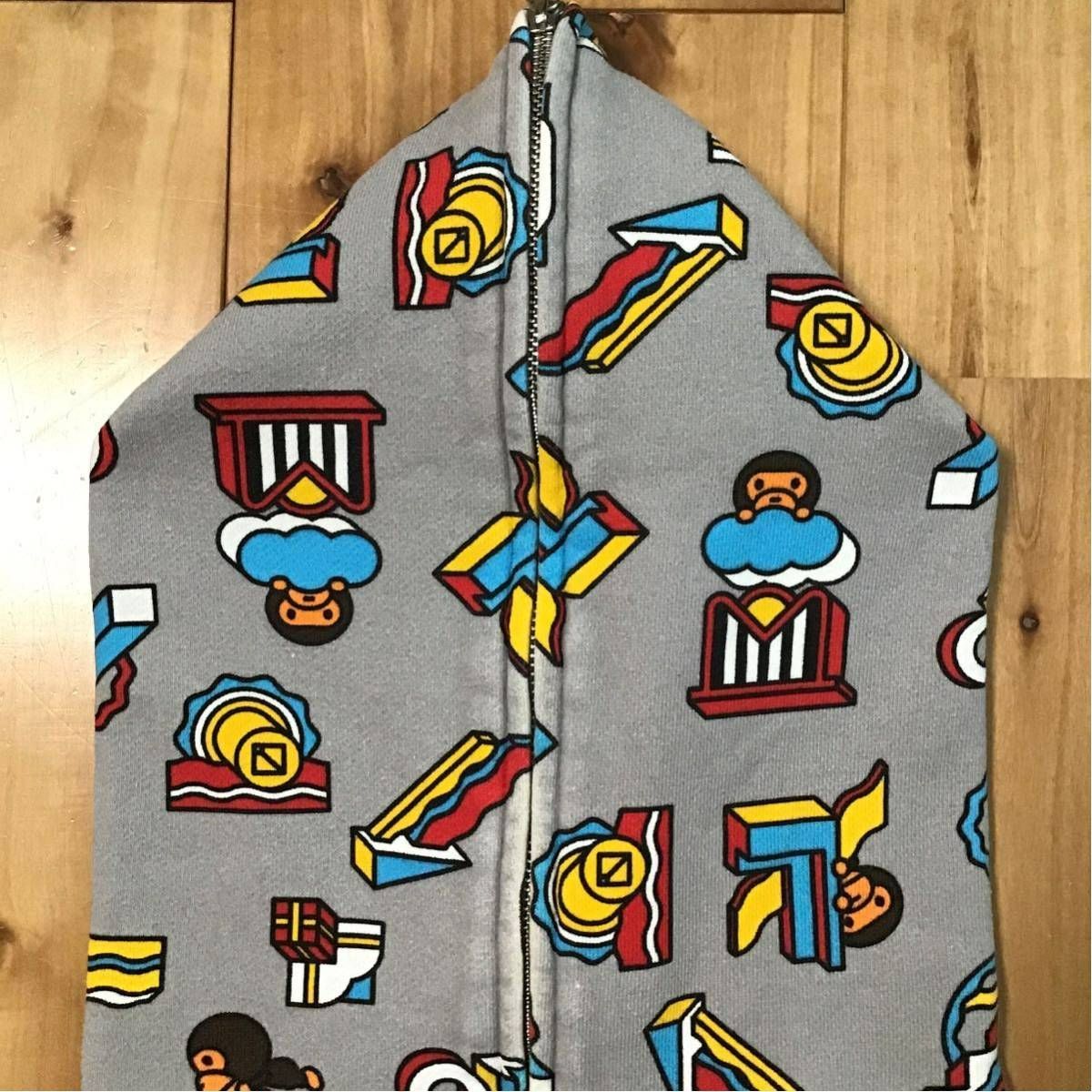 Baby milo フルジップ パーカー Mサイズ グレー a bathing ape BAPE