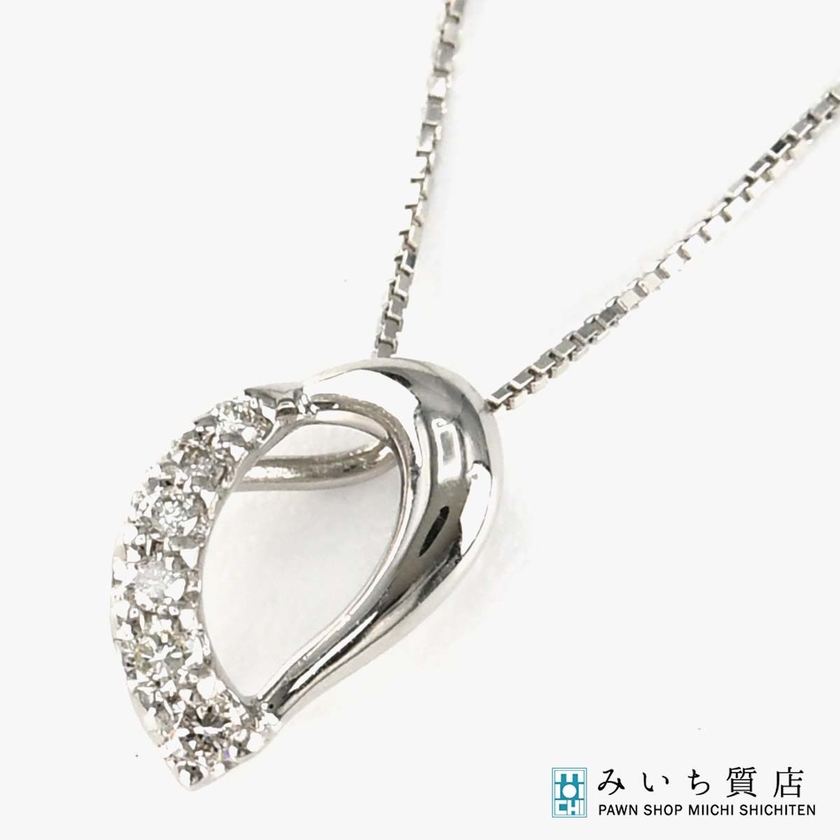 仕上げ済 ダイヤモンド プラチナ ネックレス pt850 D0.06 約2.1g アクセサリー H18406