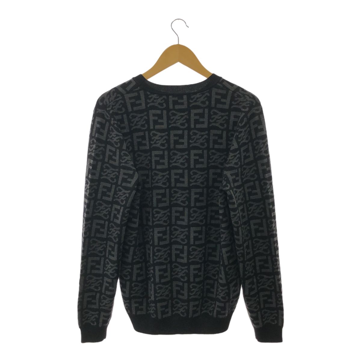 FENDI ロゴ入りニットセーター サイズ50 ブラック FENDIのニット 