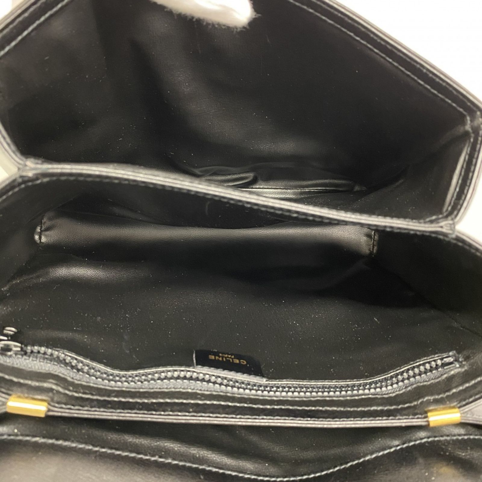 まとめCELINE マカダム ショルダーバッグ ハンドバッグ セリーヌ3519 CELINE セリーヌ マカダム フロントファスナー レザー
