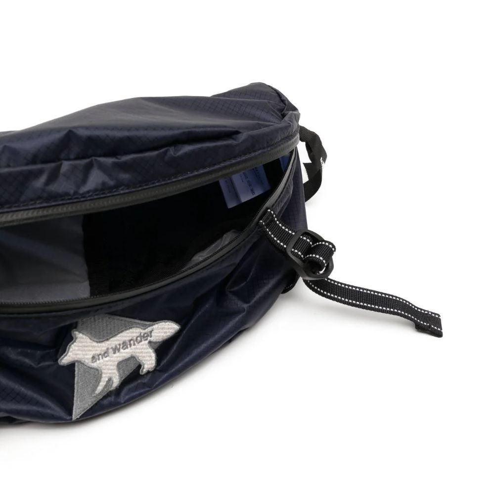 and wander × MAISON KITSUNE SIL NYLON WAIST BAG ネイビー 新品未 ...