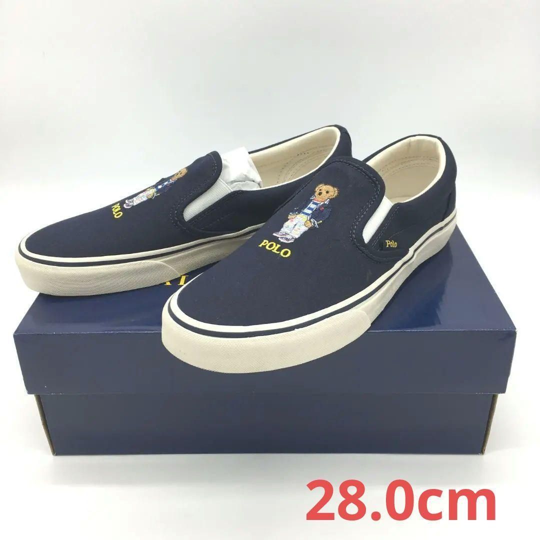 POLO RALPH LAUREN ポロベア スリッポン ネイビー 28cm ラルフローレン