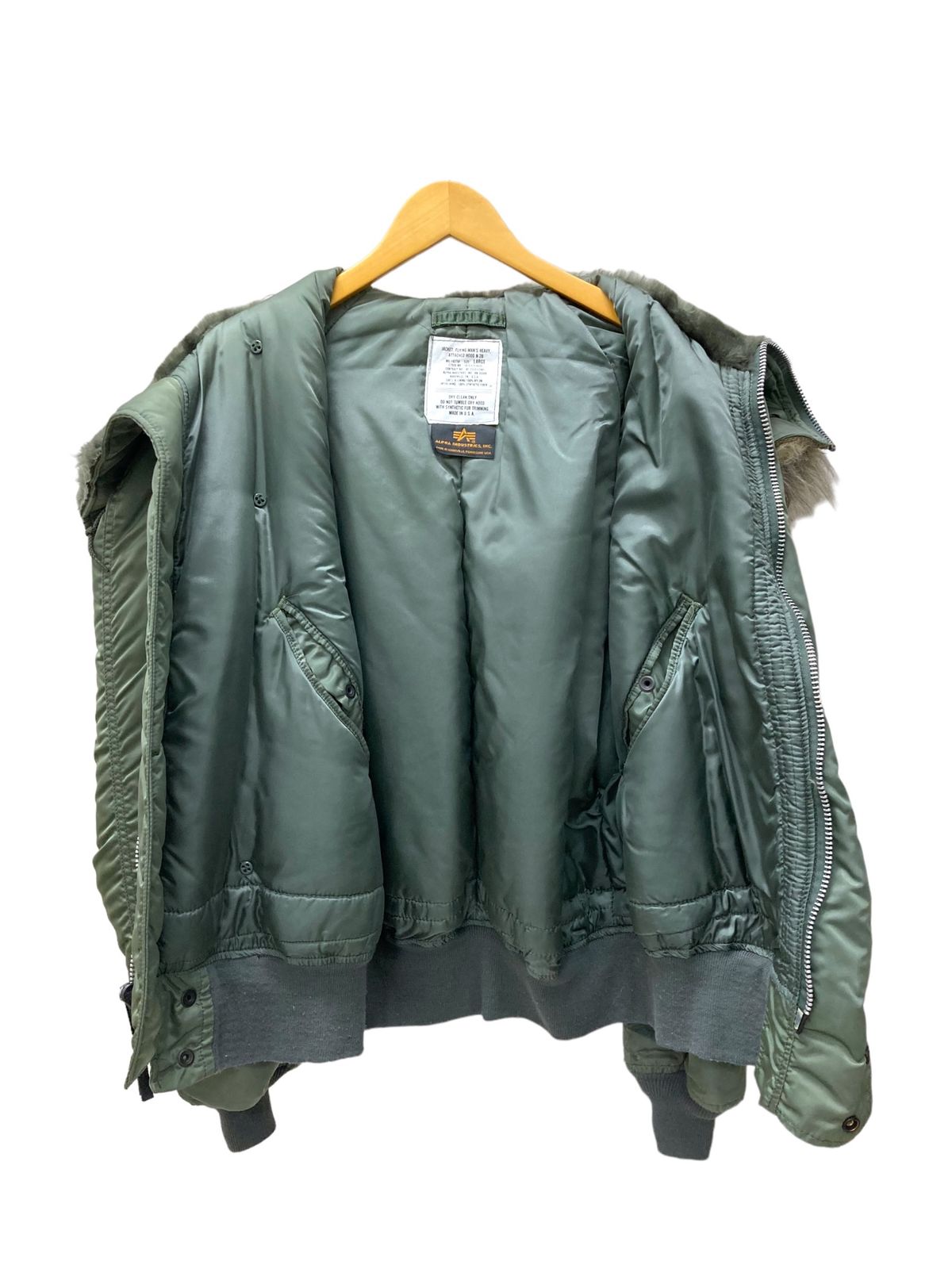 アルファインダストリーズ メンズL相当 N-2B フライトジャケット カーキ ALPHA アルファインダストリーズ N-2B フライトジャケット L