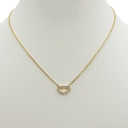 CARTIER(カルティエ) Cハート ネックレス ダイヤモンド K18 イエロー  
