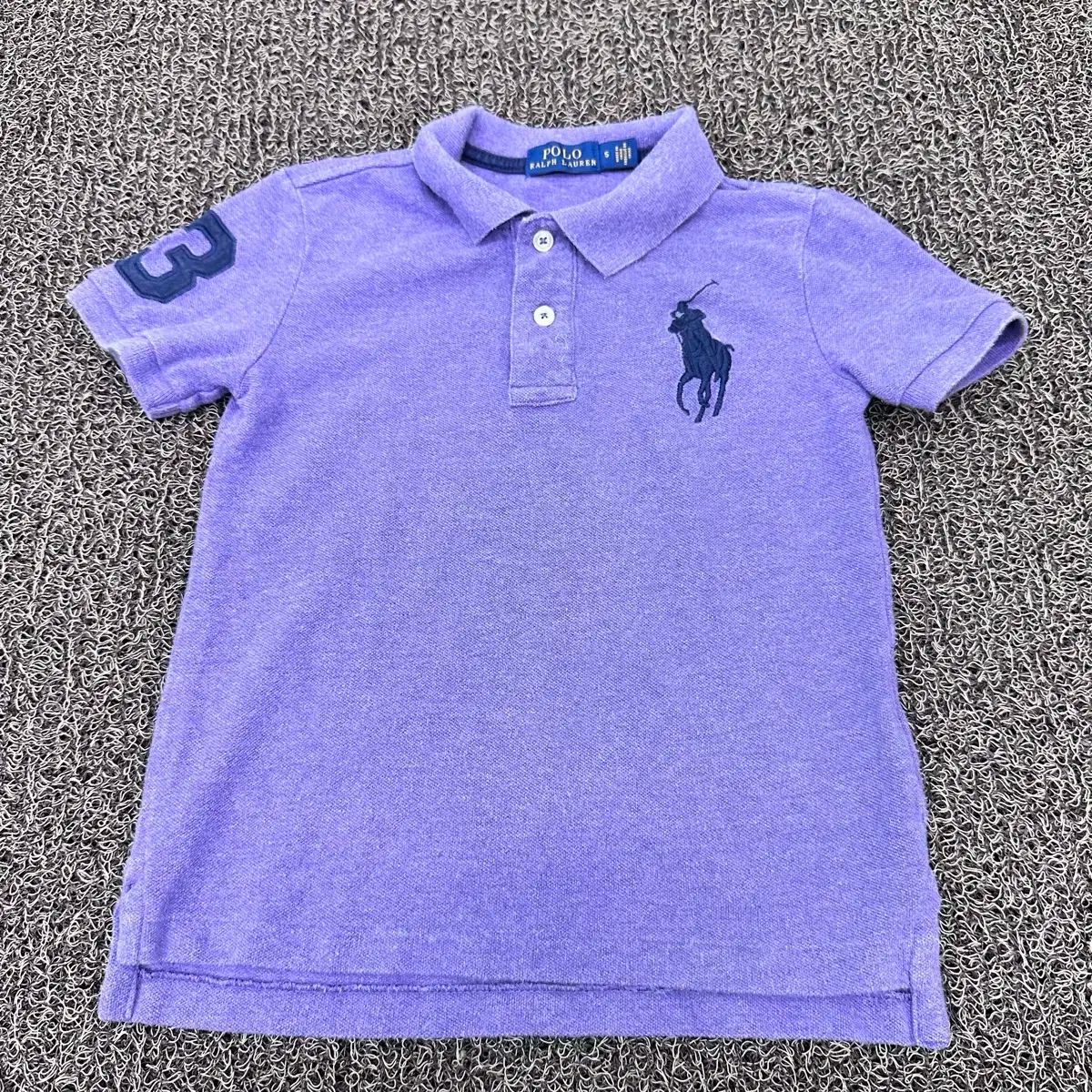 超激得，お買い得 ポロ キッズ カラーTシャツ 半袖Tシャツ 110サイズ 5サイズ パープル Tシャツ