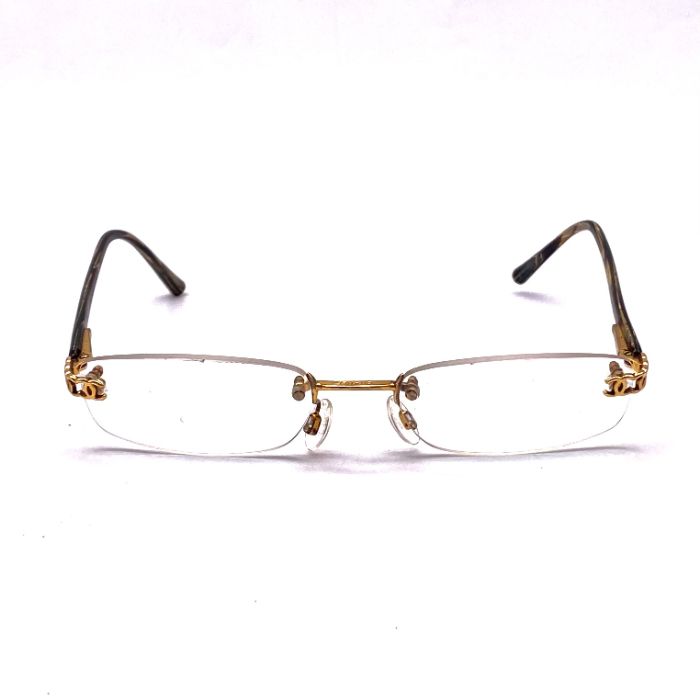 CHANEL シャネル リムレス ココマーク 度入り プラスチック 眼鏡 eH06101N
