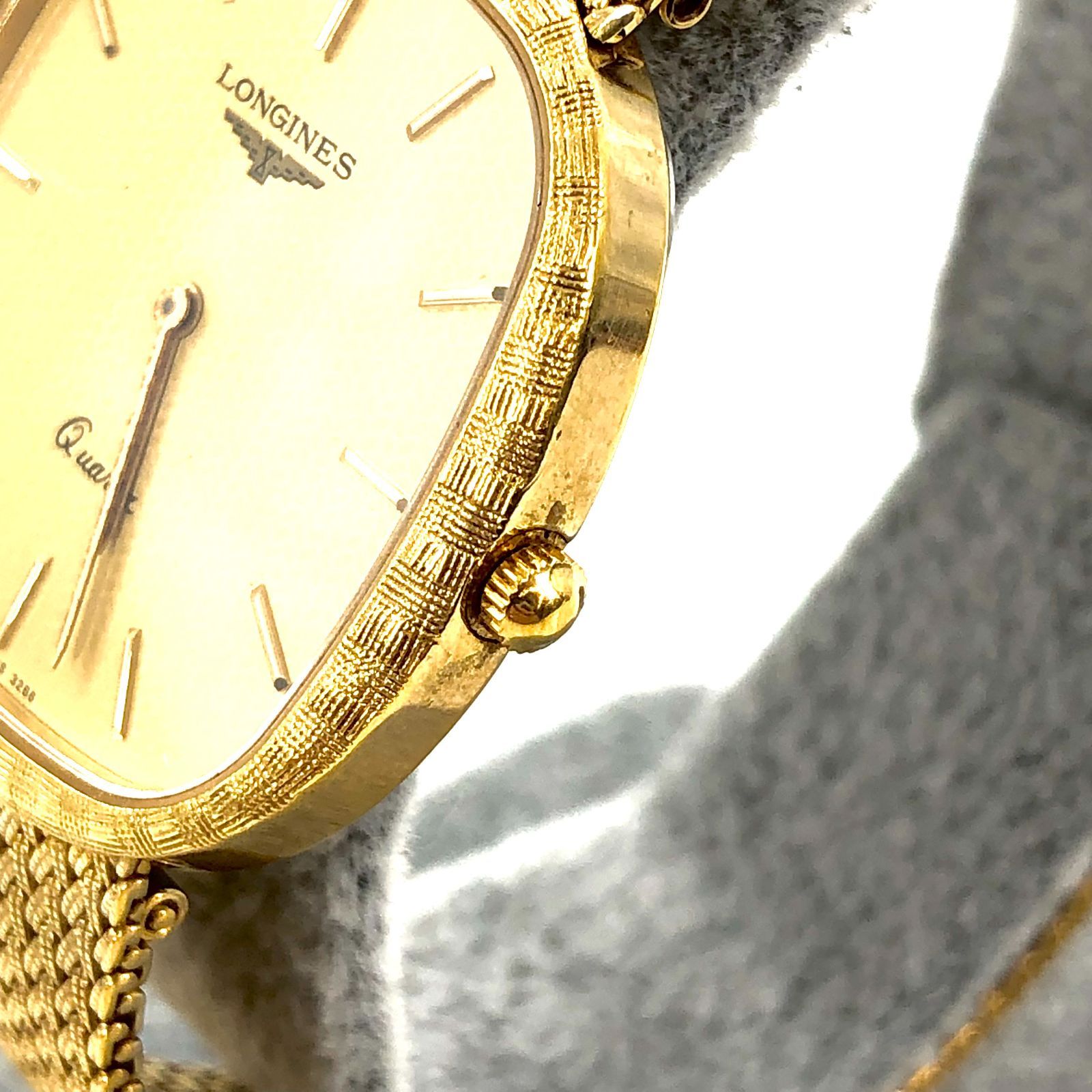 LONGINES ゴールド スクエア 時計 ロンジン 腕時計 スクエア 18K クオーツ ゴールド メンズ LONGINES