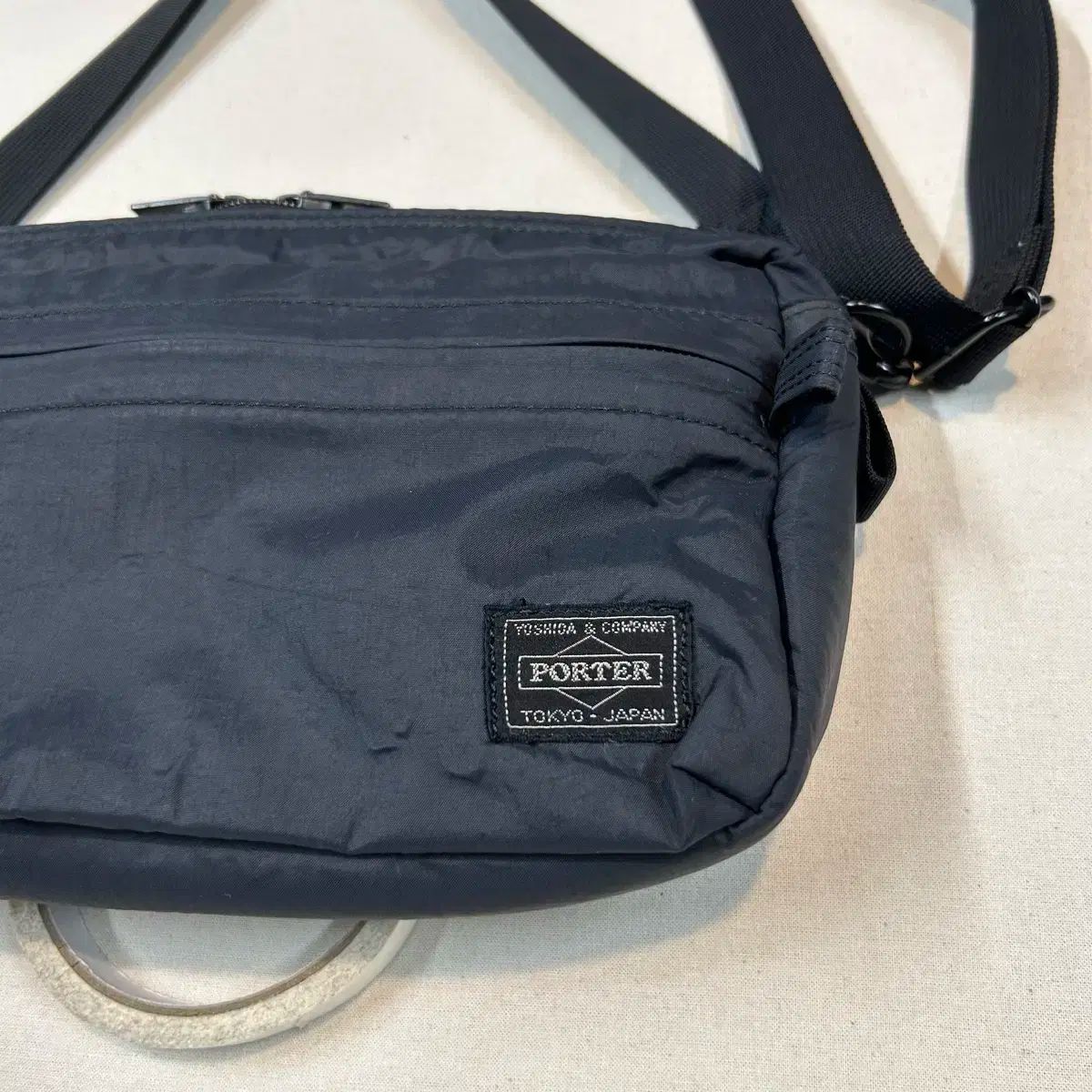 吉田カバンPORTER ネイビー ナイロン ショルダーバッグ ポーター