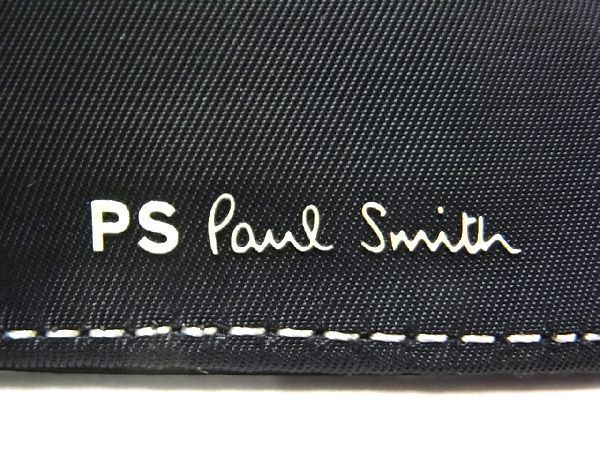 ■新品■未使用■ PS Paul Smith ピーエスポールスミス M2A-5321 ポリエステル スマイル 二つ折り 財布 ウォレット ブラック系 BG1596 □新品□未使用□ PS Paul Smith ピーエスポールスミス M2A-5321