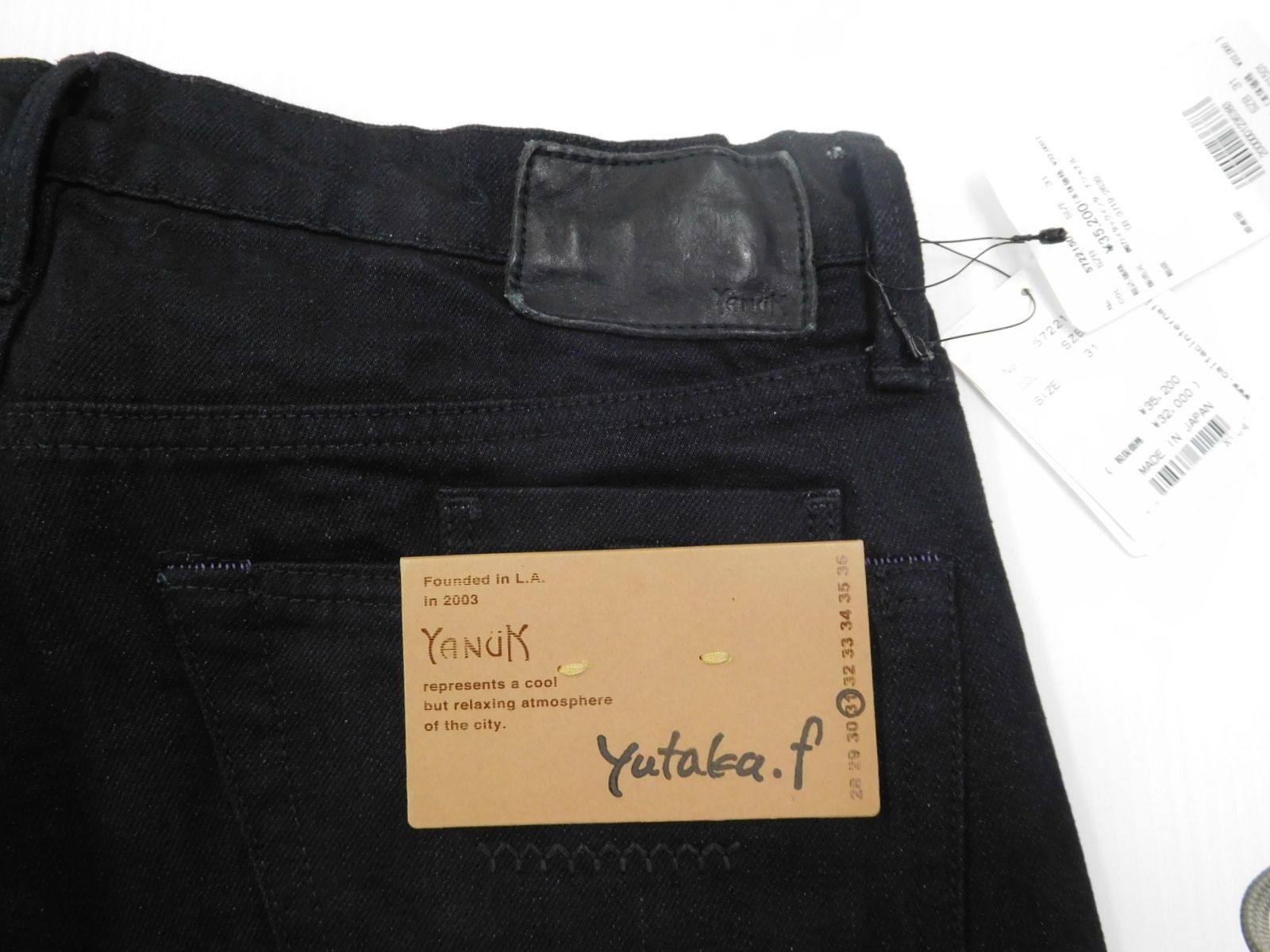 タグ付！YANUK ヤヌーク 藤原裕 VINCENT Ⅱ デニムパンツ