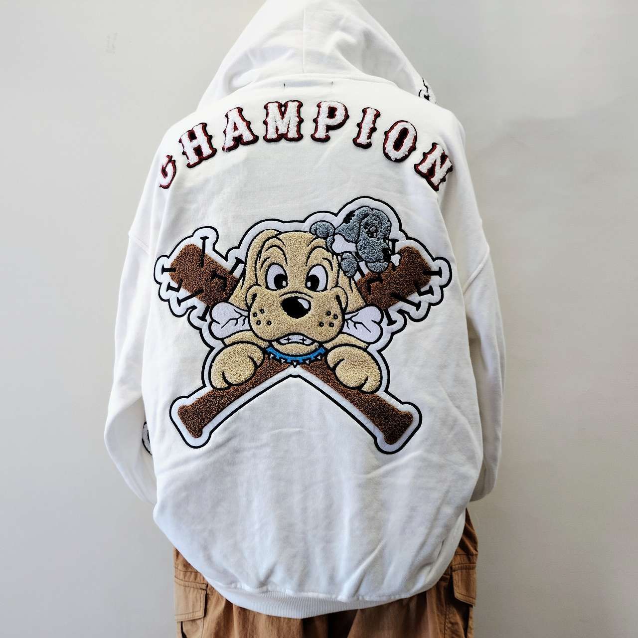 ガルフィー GALFY ワンワン大学 パーカー 白 （中型犬） L - メルカリ