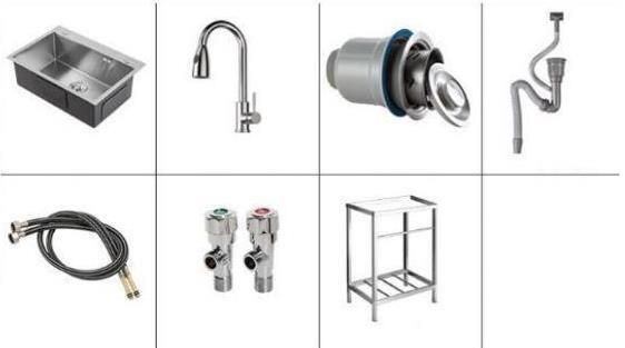 登場 ステンレス製流し台 台所 1槽シンク 食器洗いシンク 業務用 家庭用 食器洗い器 冷熱蛇口 スタンド付き