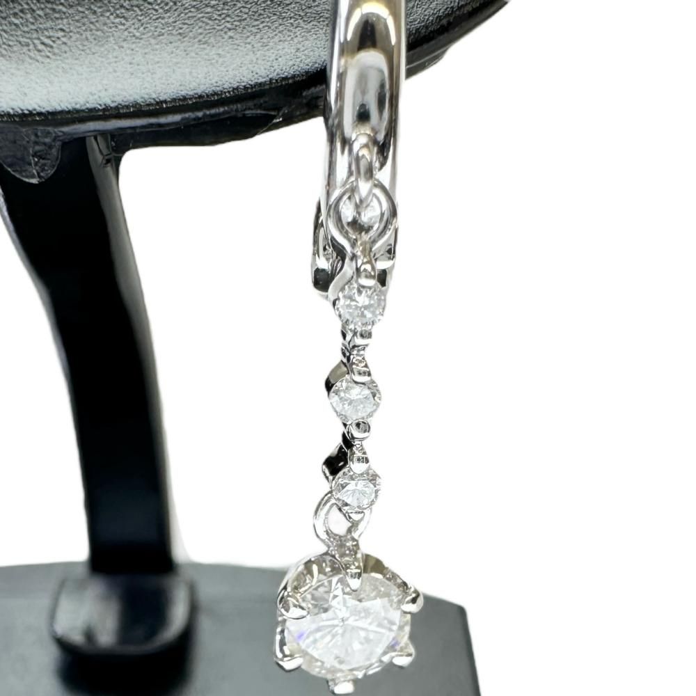 美品 K18WG ダイヤ 18金 ホワイトゴールド ピアス2.0g P743 美品 K18WG ダイヤ 18金 ホワイトゴールド ピアス2.0g P743