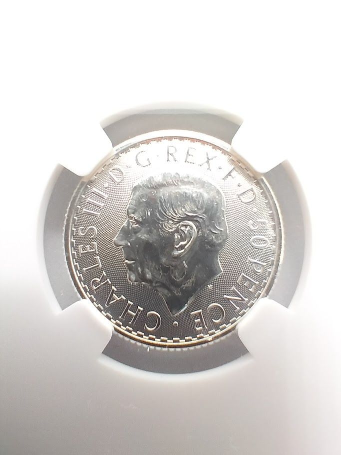 NGC MS69 2024 S50P 1/4オンス .999 シルバー UNC イギリス