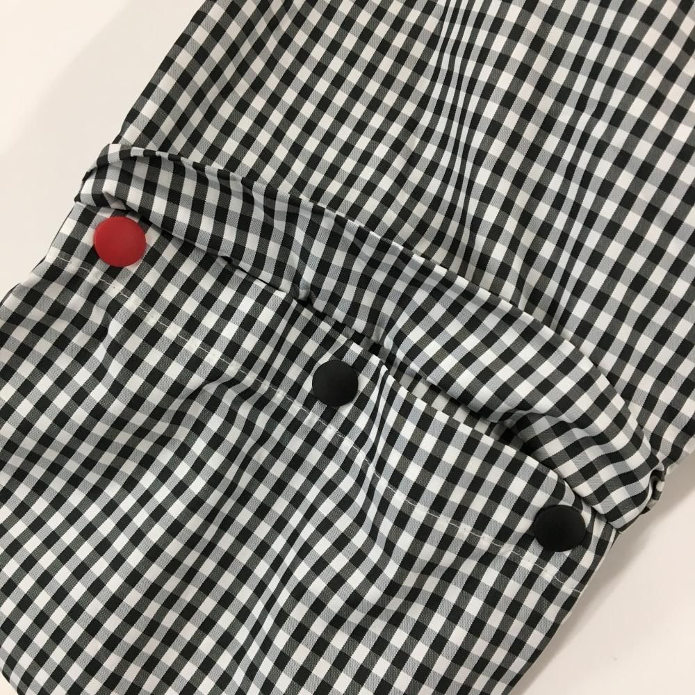 超 アディダス レインウェア 2WAYジャケット×パンツ 白×黒 ギンガムチェック パンツピンク レディース L G ゴルフウェア adidas LLC-HASEGAWATOSO_COM