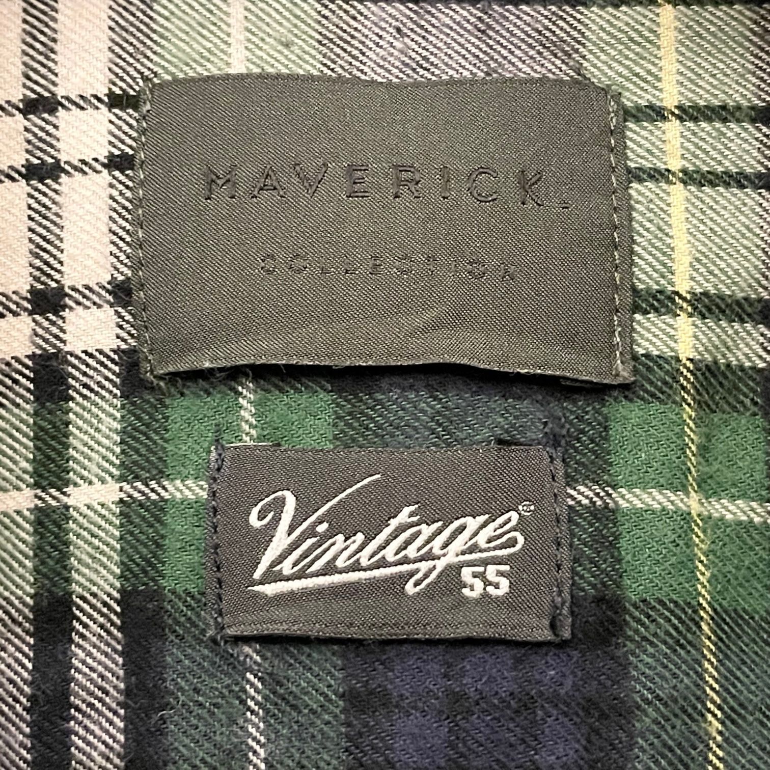 Vintage55 MAVERICK COLLECTION 長袖ボタンダウンチェック柄シャツ 