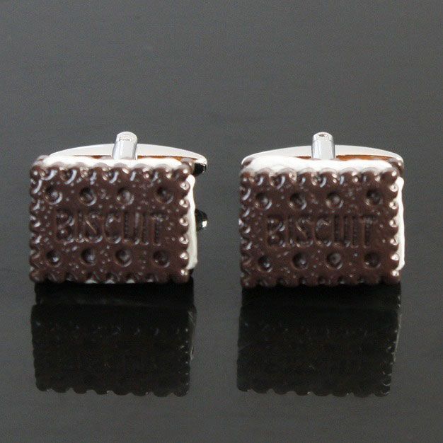 鎌倉カフス工房　チョコビスケットカフスボタン（カフリンクス）