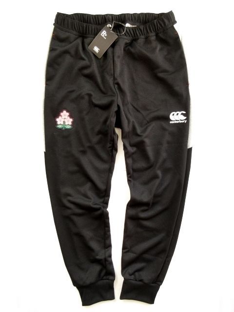 メンズ 4L canterbury カンタベリー ラグビー日本代表 選手支給品 JAPAN トレーニング スウェットパンツ 黒 ブラック R10025JH